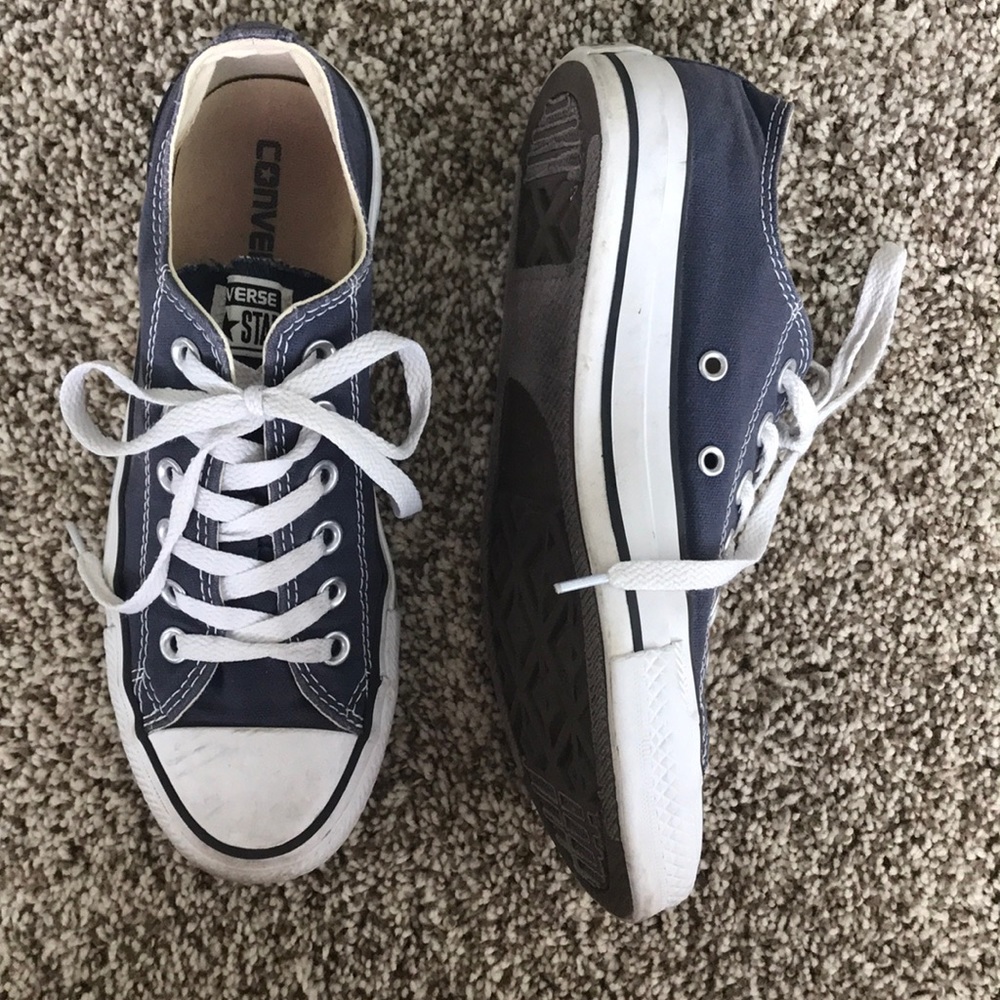 CONVERSE blueish grey low tops